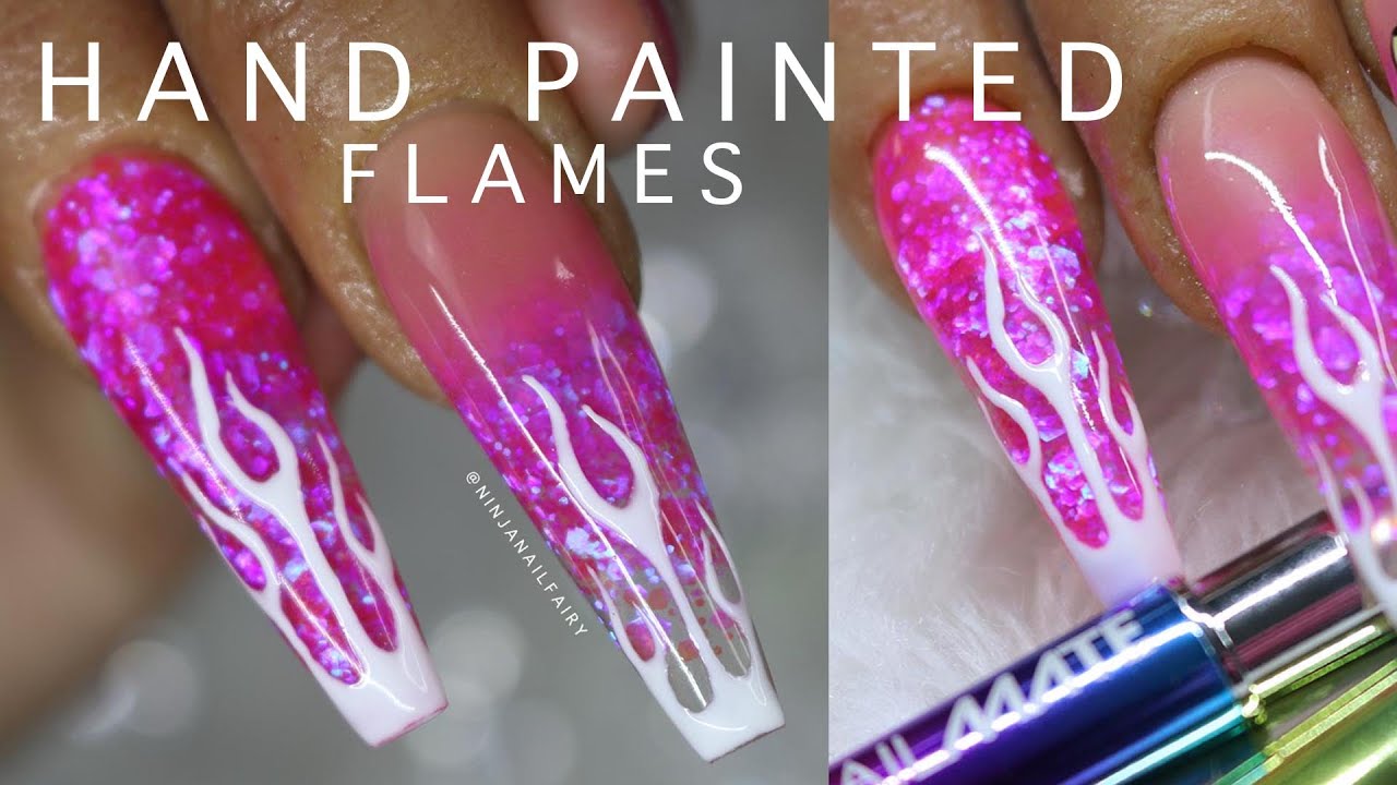 21 Flame Nail Ideas - the Newest Summer Manicure Trend - StayGlam | Flame  nail art, Hippie nails, Grunge nails