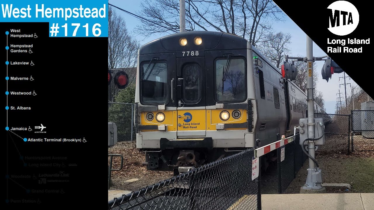「LIRR」West Hempstead Train 1716 West Hempstead bound 8 car