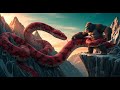 epic battle king kong fights against a giant python