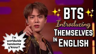 BTS Introducing Themselves In English by Jeonidha 2,826,210 views 3 years ago 7 minutes, 14 seconds