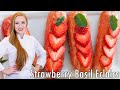 UNIQUE Strawberry Basil Eclairs Recipe - With Strawberry Glaze & Basil Whipped Cream!