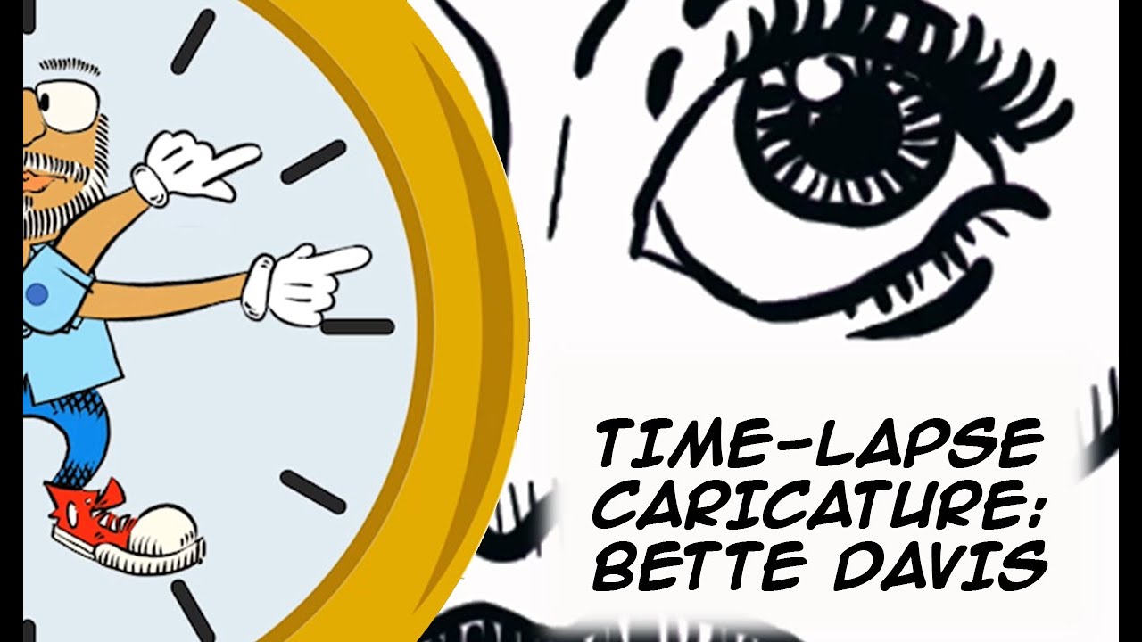 Time-Lapse Caricature of Actress Bette Davis