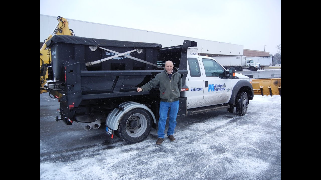 2015 F550 Dump Truck Spreading Salt with SHPE 2250 YouTube