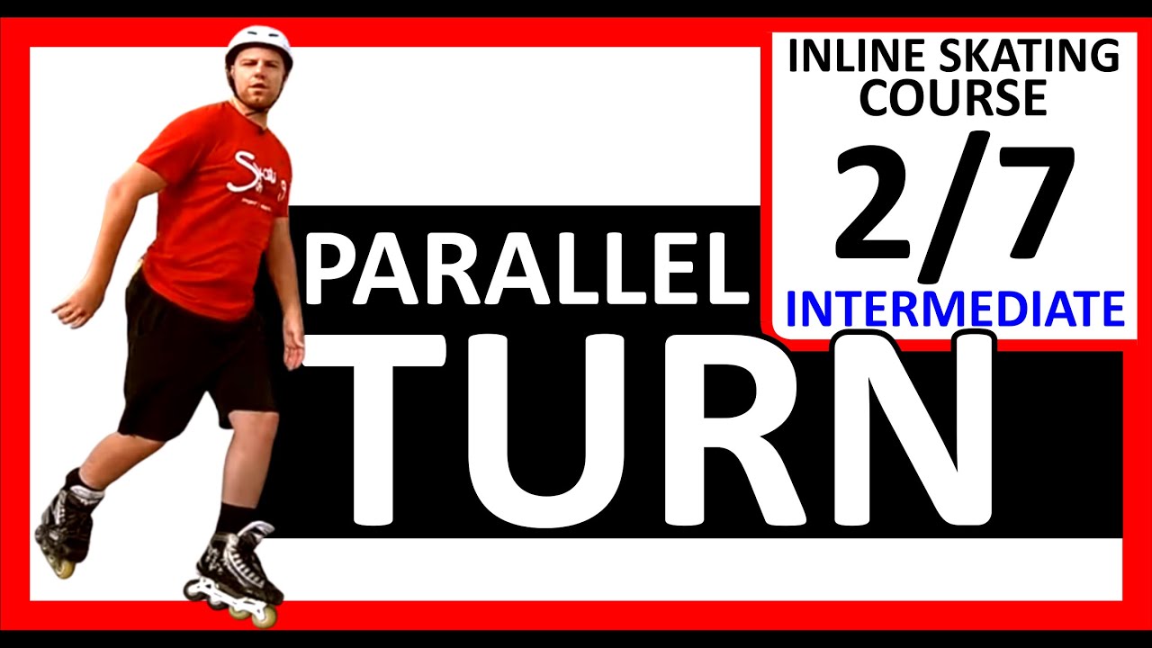 Parallel TURN on inline skates (#2/7 COURSE) how to turn on rollers/ parallel turns on rollerblades
