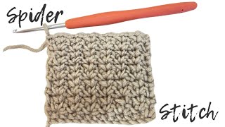 غرزة العنكبوت crochet spider stitch سلسلة_فيديوهات_غرز_الكوفيات