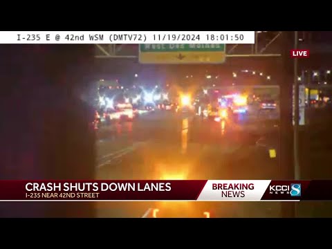 Multi-vehicle accident blocks