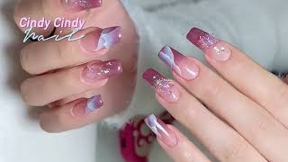 Part61 Simple but adorable [Cute Nail Art 2024 💦 Fun & Easy Water Marble Nail Design Compilation!]