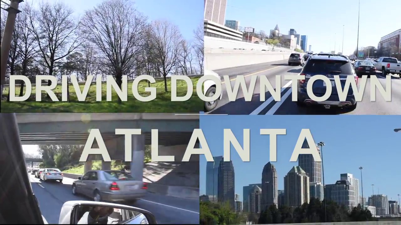 Driving Downtown in Atlanta, Georgia to the Airport