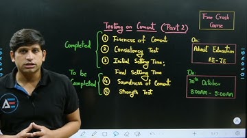 Testing on Cement (Part 2) | Free Crash Course | by Ankit Jain Sir