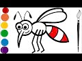 How to draw a fly for children/Cómo dibujar una mosca para niños./bolalar uchun pashsha rasm chizish