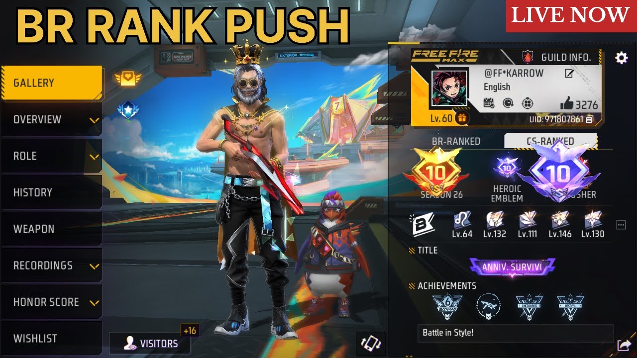 BR RANK PUSH CAMBACK FIGHT FREE FIRE MAX || RANK PUSH 75% HEAD SHORT # ...