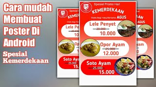 Membuat Poster Promo spesial Hari Kemerdekkan- Tutorial Pixellab android screenshot 5