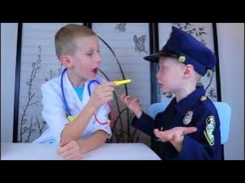 Doctor set toys | Official Police Business! | Mike and Jake pretend play | डॉक्टर सेट | العاب دكتور