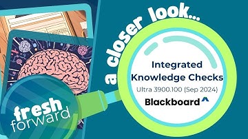 Integrated Knowledge Checks -  FreshForward Ep 016 (Blackboard Ultra LMS 3900 100)