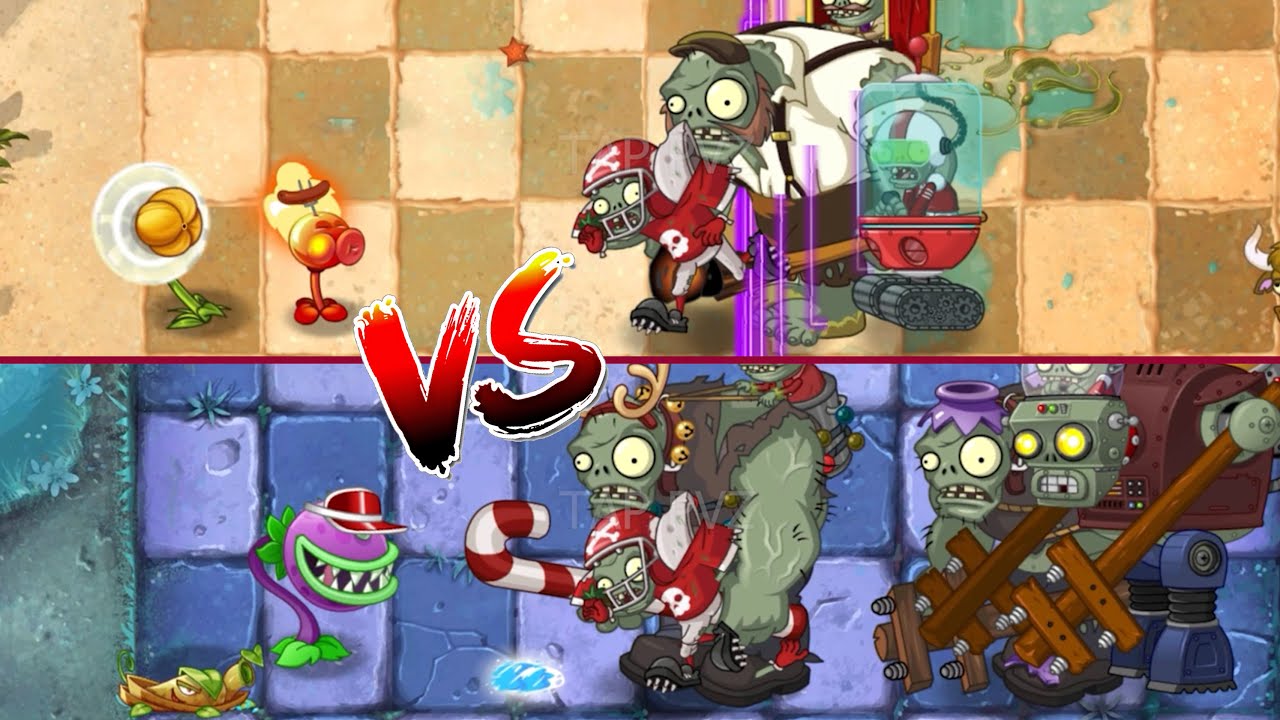 PvZ 2 - Plant Couple Team VS 4 Vase Breaker Zombies -  p25 - Who's the stronger ? 