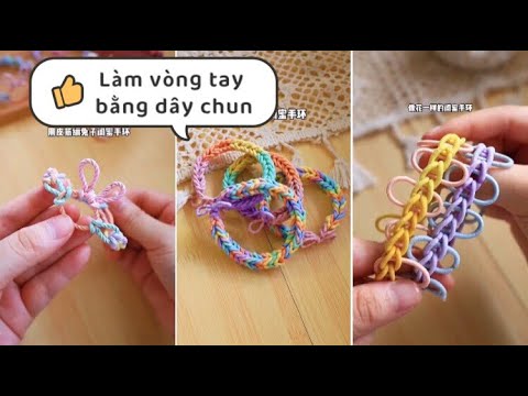 Video CÁCH LÀM VÒNG TAY BẰNG DÂY CHUN SIÊU CUTE ???? || Douyin - youtube