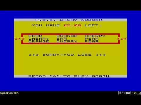 SINCLAIR ZX SPECTRUM PSE 2WAY NUDGER aka Fruit Machine 1983 Precision Software Engineering Games Tap