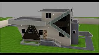 A Single Bedroom Deconstructivist Home With A Pent Floor Studio Design