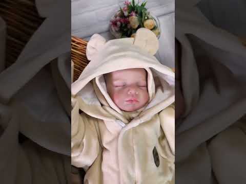 Велюровый человечек, комбинезон и шапочка для новорожденного, теплый слип серый, видео 1