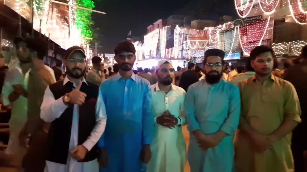 1500 پندرہ سو سالہ جشن عید میلاد النبی صلی اللہ علیہ والہ واصحابہ وسلم کے موقع پر راجہ بازار ۔