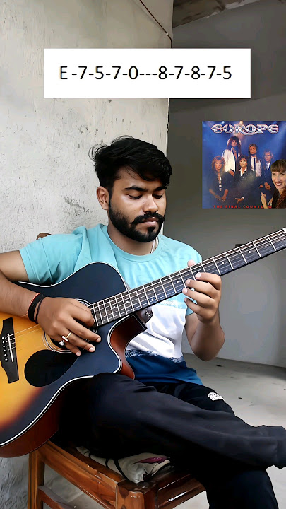Europe - The final Countdown - easy guitar tabs #shorts #guitar #europe #youtubeshorts