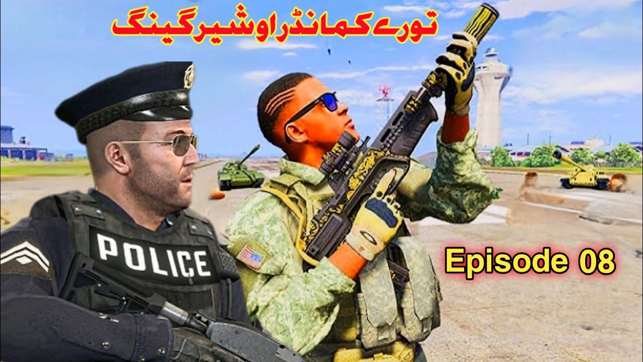 Tori Commander Aw Sher Gang||Pashto Story||Episode 08||Aslamey 