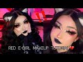 Red egirl makeup tutorial  onigirinana