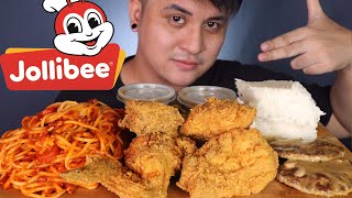 JOLLIBEE MUKBANG | CHICKEN JOY JOLLY SPAGHETTI BURGER STEAK