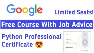 Learn Python For Beginners To Advance Free | Google Launched a FREE Python Course (FREE Certificate)