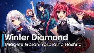 Miagete Goran, Yozora no Hoshi wo - OP (Thai subtitles)
© PULLTOP
http://www.pulltop.com/full-of-stars/
Title : 見上げてごらん、夜空の星を
Miagete Goran, Yozora no Hoshi wo
ชวนเธอแหงนมองฟ้า พร่างพราวหมู่ดารา
Release: 18/12/2015
http://erogetrailers.com/video/15012
Song title : Winter Diamond
Vocal: Rita
Lyric: Minao Ohse
Compose : おおくまけんいち
Arrange : おおくまけんいち
Movie Direction: Miagete Goran, Yozora no Hoshi wo - OP (Thai subtitles)