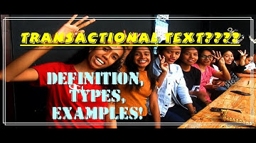 Transactional Text | Analisis Buku Teks | GROUP 3