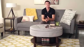 Upholstered Coffee Table Storage Bench - Product Review Video