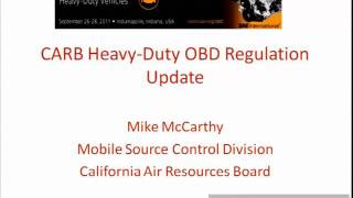 Heavy-Duty OBD Regulation Status