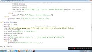 Movie Ticket Booking | Python Project | Pymysql | Database PART - III