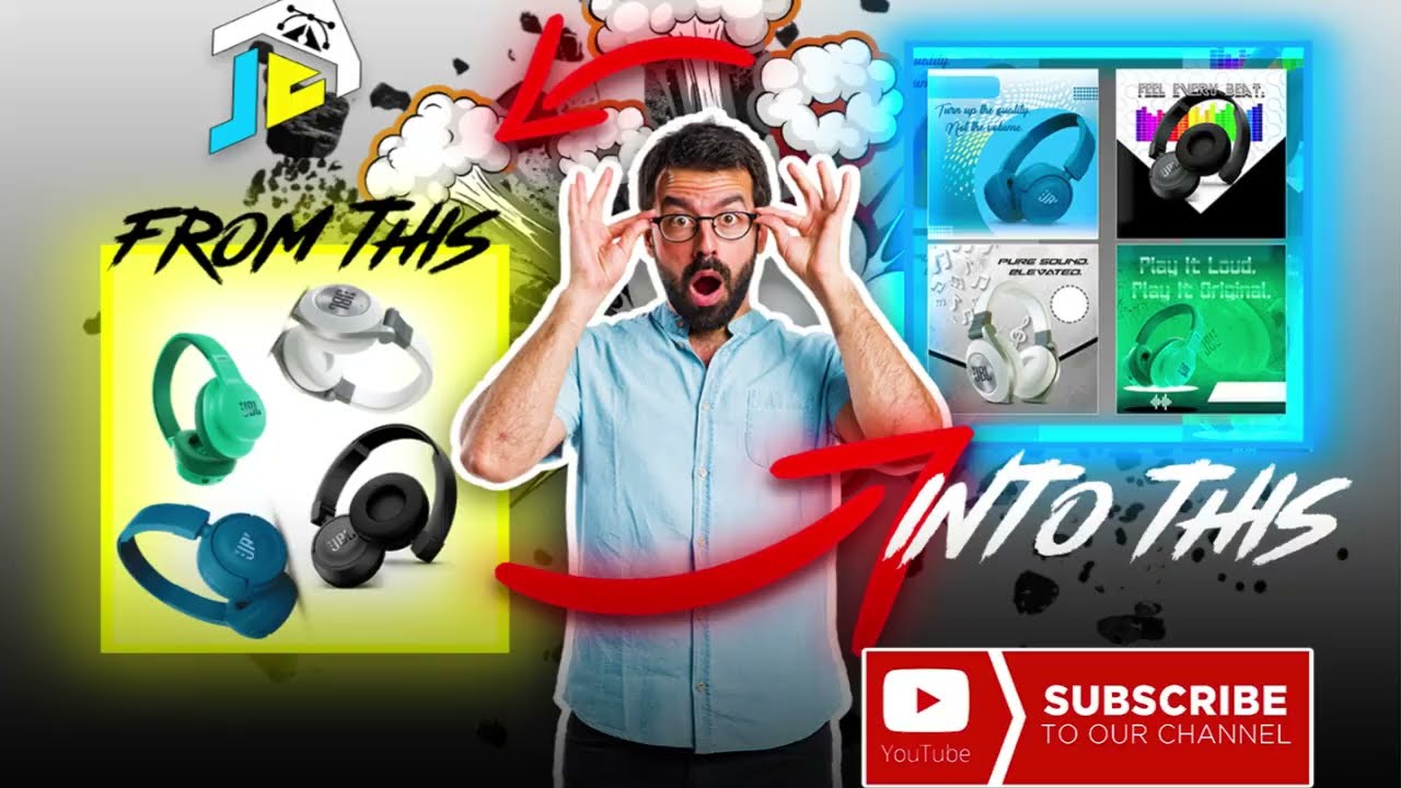 "SIMPLE IMAGES TRANSFORM INTO CREATIVE SOCIAL MEDIA POST DESIGN"