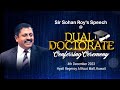 Sir sohan roys speech  dual doctorate 2023 kuwait edition