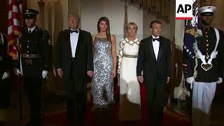 Presidents Trump, Macron arrive at State Dinner