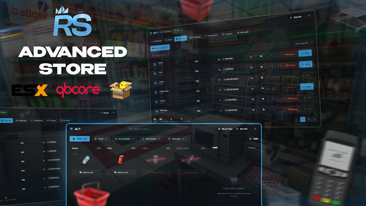 FiveM Advanced Store System Script | [ESX • QBCore • QBX] - YouTube
