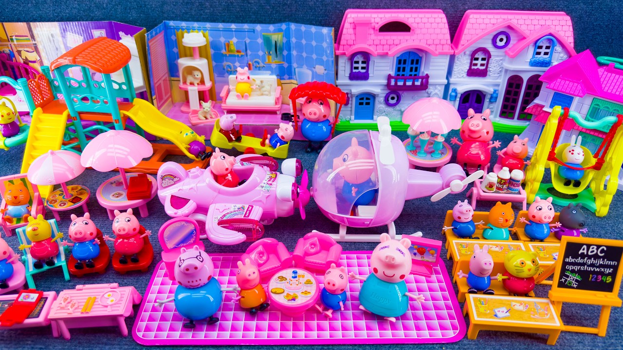 10 Minutes Satisfying Unboxing Peppa Pig Plane Playset, Peppa Pig Big House Toys Collection Review
