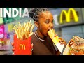 African girl eats mcdonalds for the first time mumbai india 