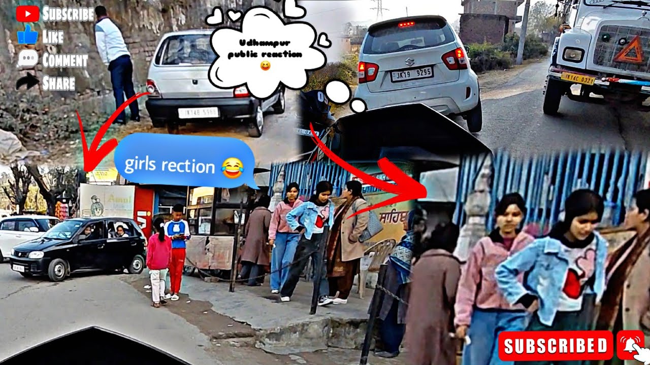 Udhampur public reaction 😆//Girls rection 😂//Udhampur cute girls rection 🤣//