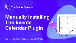 manually installing the events calendar plugin