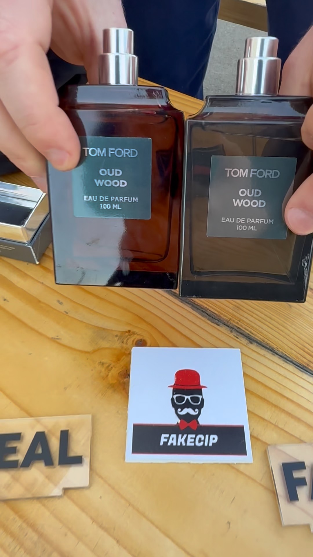 Fake vs Real Oud Wood Tom Ford Perfume - YouTube