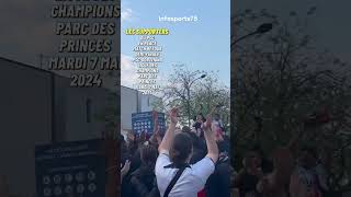 Ambiance de folie avec les supporters du PSG pour le match retour psg Dortmund - demi-finale de LDC