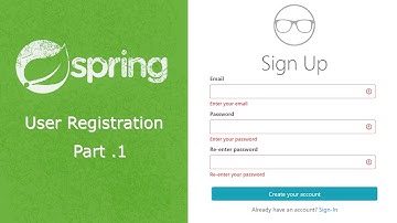 Spring Boot : User registration form + validation (backend validation)  part 1