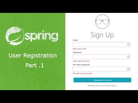 Spring Boot : User registration form + validation (backend validation)  part 1