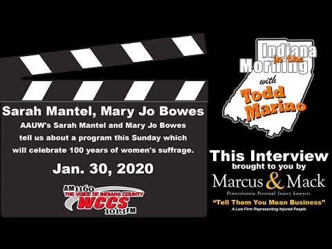 Indiana in the Morning Interview: Sarah Mantel and Mary Jo Bowes (1-30-20)