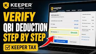 How to verify QBI deduction using Keeper Tax calculations - Step By Step
