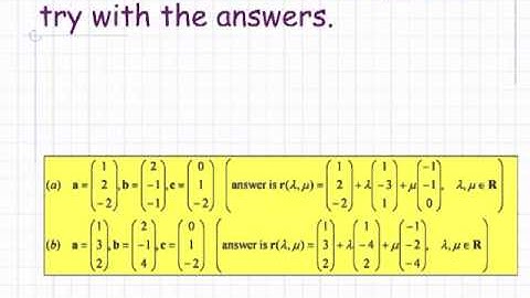 The vector and Cartesian equation of lines and planes in 3D