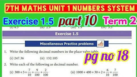 7th std Maths-Unit 1 Numbers system-Exercise 1.5-Term 2